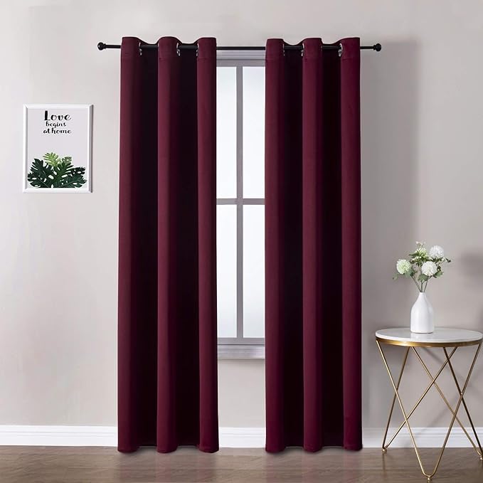ChrisDowa Burgundyout Curtains 78 inches Long by ChrisDowa