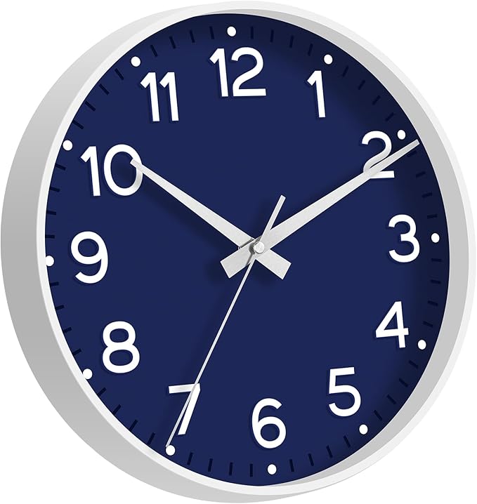 Roymnie Wall Clock 12 Inch Silent Wall Clocks Battery Operated- Modern Non - Image 8