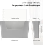 YOHOM Adhesive File Holder Plastic Document Folder Door No Drilling Mount Mail - Image 2