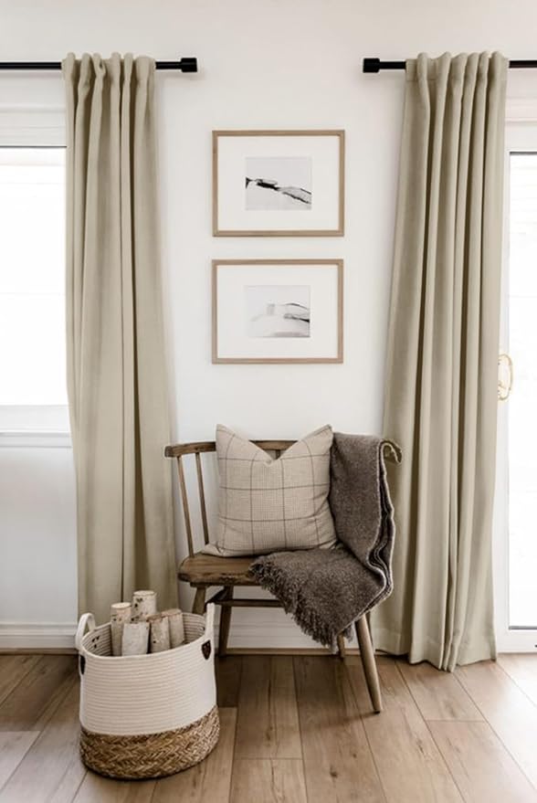 100% Blackout Shield Linen Blackout Curtains - Image 7