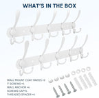 TICONN Wall Mounted Coat Rack, Five Heavy Duty Tri Hooks All Metal Construction - Image 5