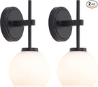 SANTOSTOCK Black Wireless Rechargeable Wall Sconces by SANTOSTOCK