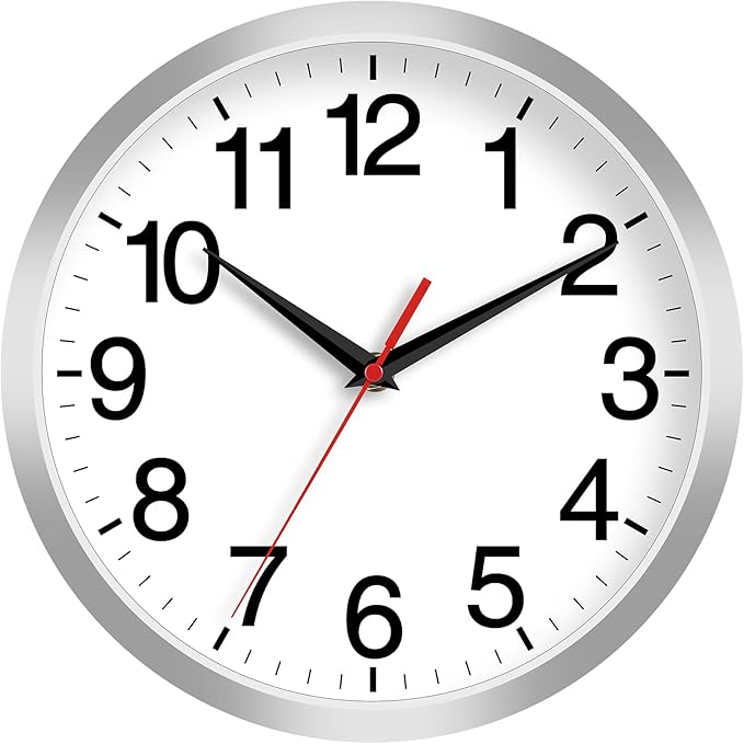 Rohioue 14 Inch Wall Clock Modern Battery Operated Silent Non Ticking Analog by RohioueWallClock