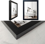 Framed Kids Bathroom Wall Decor Funny Bathroom Wall Art Black and White Canvas - Image 3