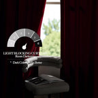 NICETOWN Red Velvet Blackout Curtains 84 inches Long 2 Panels - Image 5