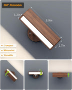 DetarZinLED Wooden Wall Sconce Battery Operated - Image 7