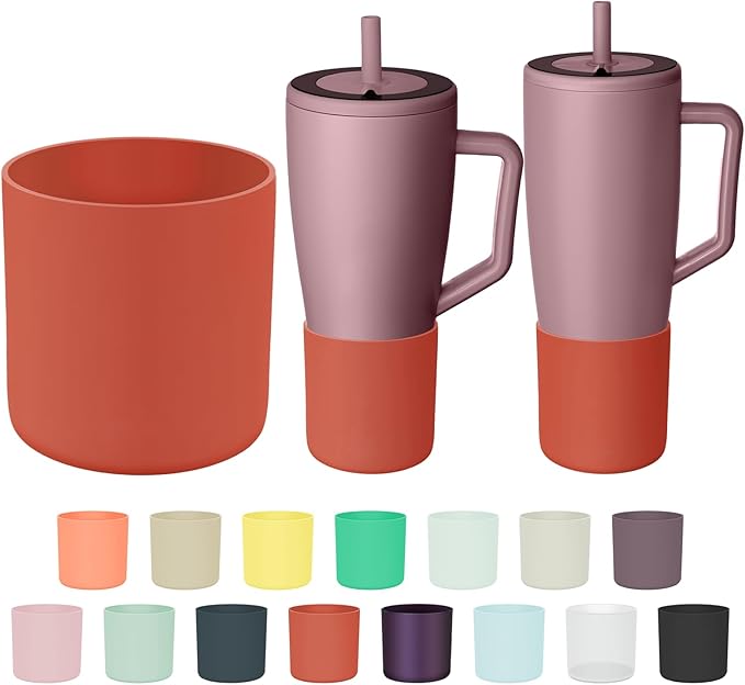 Tall Silicone Boot Compatible with Brumate Era 40 oz 30 oz Tumbler with Handle, Protective Anti-Slip & Anti-Scratches Cover Bumper Accessories