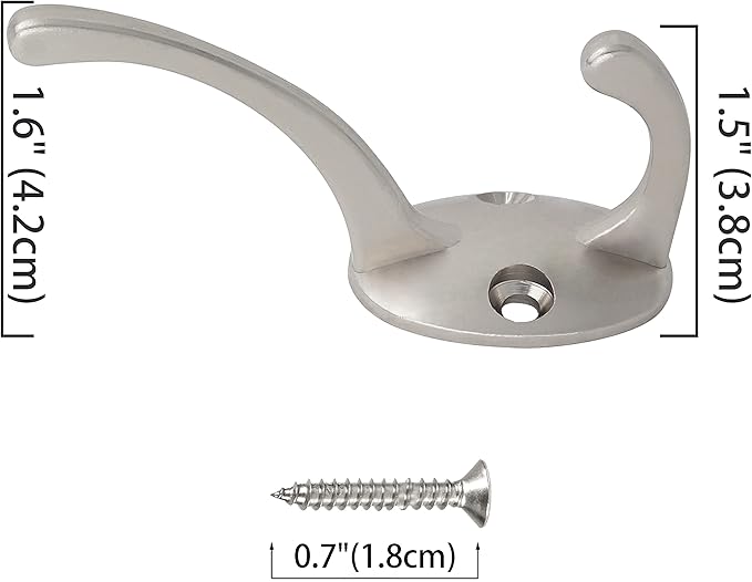 IBosins 32 Pack Silver Coat Hooks Wall Mounted - Image 3