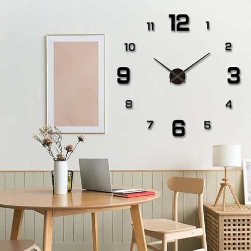 3D DIY Luminous Dial Acrylic Frameless Silent Wall Clock - Image 2