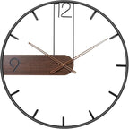 Cuspin 30 Inch Large Wall Clock, Modern Wood Metal Frame Silent Non Ticking - Image 7
