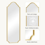 WallBeyond Arched Full Length Mirror Wall Mounted, Living Room, Hanging or - Image 5