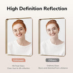 USHOWER Gold Bathroom Mirrors 24"x36" 2 Pack, Brushed Gold Rectangle Mirrors - Image 3