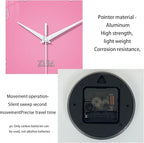 XNM Minimalist Bedroom Clock for Teen Girls Pink Analog Clock Battery Operated - Image 7
