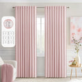 MIULEE Baby Pink Back Tab Blackout Curtains 84 Inch Length 2 Panels Set by MIULEE