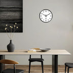 XNM Decorative Wall Clocks Battery Operated 14 Inch White Classic Wall Clock - Image 4