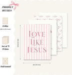 LARTSFRO Coquette Pink Bow Jesus Wall Art Decor Posters, Light Pink Bow - Image 2