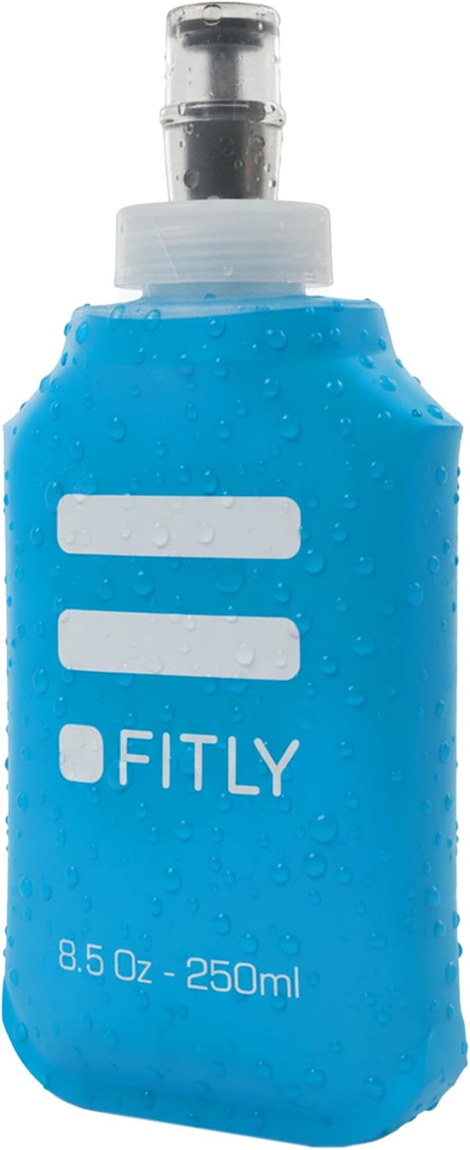 FITLY Soft Flask - Shrink As You Drink Soft Water Bottle for Hydration Pack - Folding Water Bottle Ideal for Running, Hiking, Cycling, Climbing & Rigorous Activity