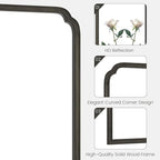 WallBeyond Wooden Framed Wall Mirror, Natural Wood Bathroom Vanity Mirror - Image 4