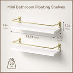 RICHER HOUSE Bathroom Shelves, Small Floating Wall Shelf - Image 3