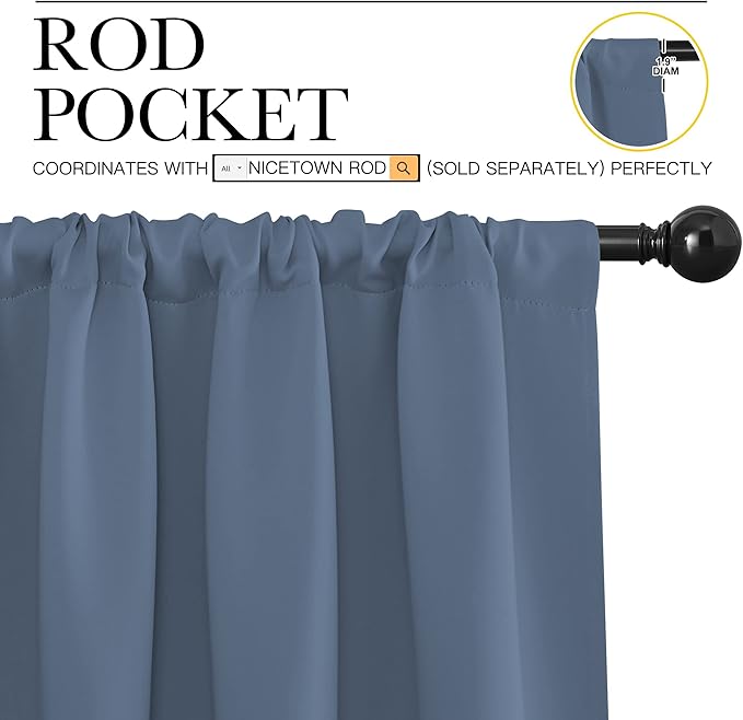 NICETOWN Blackout Curtains for Living Curtains, Window Treatment Blackout - Image 3