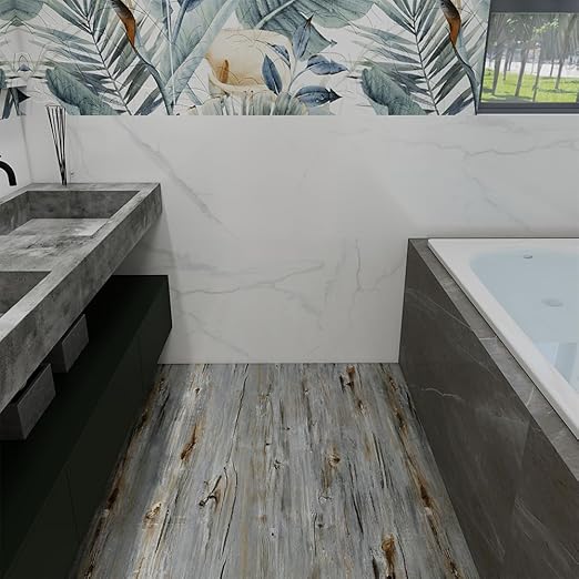 Wood Grain Peel and Stick Floor Tiles – 11.8” Width, Full Roll Length of 118" – - Image 6