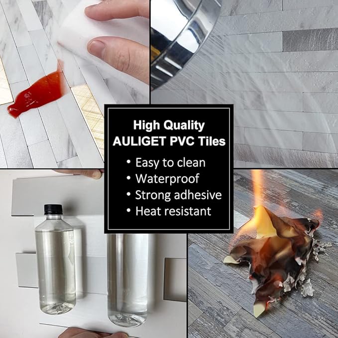 AULIGET 40 Sheets Faux Stone Peel and Stick Backsplash - Image 5