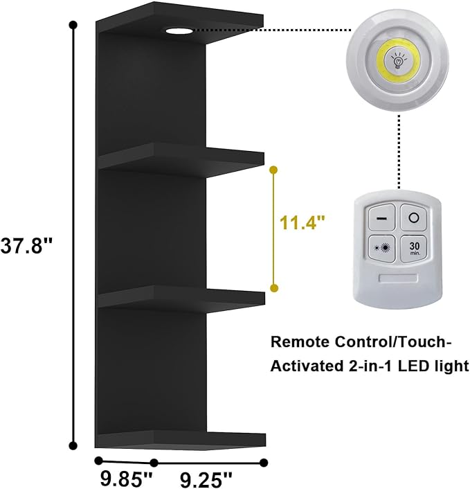 LitaEther Versatile 4 Tier Wall Shelf Unit, Display Floating Shelf - Image 3
