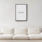 Framed Blue Abstract Wall Art, 1 Piece Large Modern Canvas Prints Paintings - Image 3
