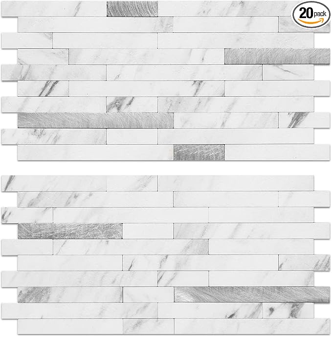 AULIGET 20 Sheets Faux Stone Peel and Stick Backsplash by AULIGET