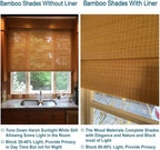 Letau No Drill No Tools Cordless Wood Window Shades Blinds, Bamboo Light - Image 6