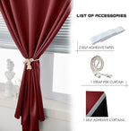 AJAZZ 100% Blackout Shades Window Cover Self Adhesive Curtains Sticky Curtain - Image 4