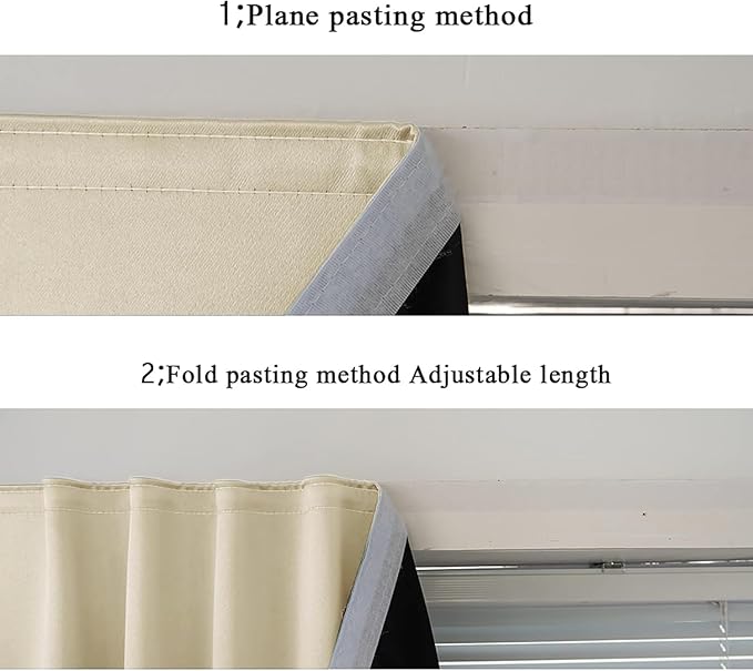 AJAZZ Self Adhesive Curtains 100% Blackout Shades Window Cover Sticky Curtain - Image 6
