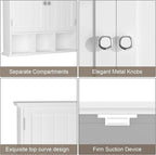 ChooChoo Bathroom Cabinet Wall Mounted 2-Door - Image 5