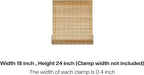 LazBlinds No Tools No Drill Bamboo Roller Shades, Cordless Bamboo Blinds - Image 7