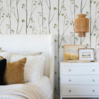 Timeet Green Leaf Wallpaper 16" x 197" Boho Floral Peel & Stick Removable - Image 3