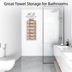 STWWO Wall Towel Rack for Rolled Towels, Towel Storage for Small Bathroom Can - Image 3