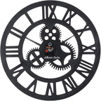 33" Roman Silver Noiseless Silent Gear Wall Clock - Image 4