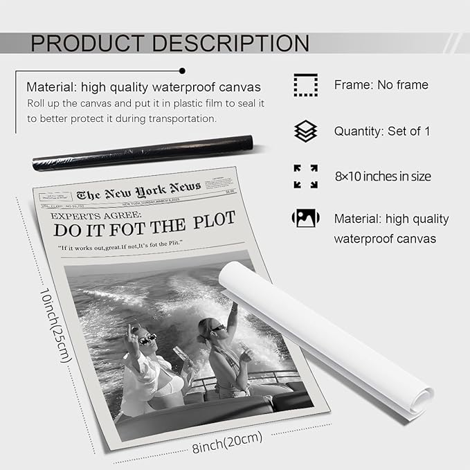 noxozoqm Black and White Fashion Hot Girl Poster Fun Do It - Image 2
