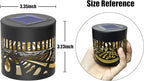gardencave 4 Pack Solar Fence Lights Metal Solar Powered Outdoor Wall Deck - Image 5