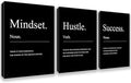 Motivational Wall Decor 3 Pieces Success Paintings Motivational Posters Prints by Kuiluuye