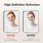 USHOWER Brushed Nickel Bathroom Mirror 30"x40", Rounded Corner, Aluminum Frame - Image 3