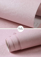Cohoo Home Silk Pink Wallpaper Peel and Stick Contact Paper Pink Textured Silk - Image 8