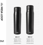 Simple Modern Mesa Loop Water Bottle with Covered Straw and Handle | 24oz Cup Holder Friendly Insulated Stainless Steel Bottles for Travel, Sports and School | Rose Stripes