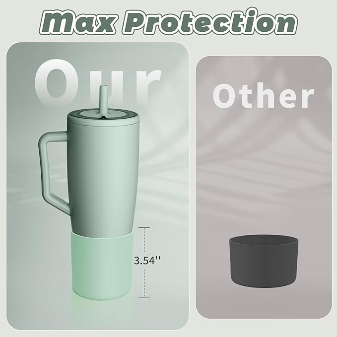 Tall Silicone Boot Compatible with Brumate Era 40 oz 30 oz Tumbler with Handle, Protective Anti-Slip & Anti-Scratches Cover Bumper Accessories