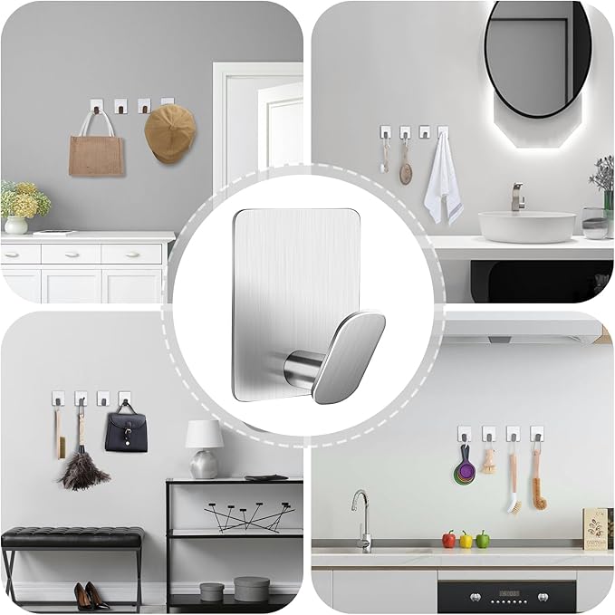 DELITON Towel Hooks for Bathrooms - Image 4