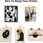 ANERZA 16 PCS Black and White Abstract Wall Art Decor, Minimalist Gallery Wall - Image 4