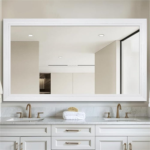 36" x 48" Rustic Wooden Framed Wall Mirror by nolsia