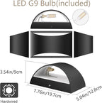 Aipsun Black Modern LED Wall Sconce Indoor Wall Lights 1 Pack Hardwired Up and - Image 4