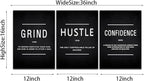 KAWAHONE Motivational Success Canvas Wall Art, Grind Hustle Confidence Wall - Image 7