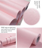 Cohoo Home 512inL 15.7inW Silk Pink Wallpaper Peel and Stick Contact Paper Pink - Image 4